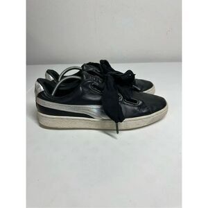 Puma Basket Heart Womens Size 10 Black White 363626 01